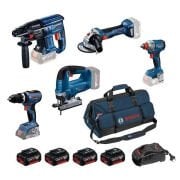 Bosch GBH 180-LI + GWS 180-LI + GSB 18V-65 + GDX 18V-285 + GST 185-LI