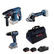 Bosch GBH 180-LI + GWS 18V-8 + GSB 18V-65