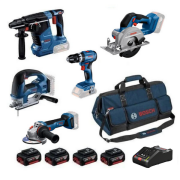 Bosch GBH 187-LI + GWS 18V-11 S + GSB 18V-45 + GKS 18V-51 + GST 18V-155 BC