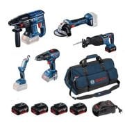 Bosch GBH 180-LI + GWS 18V-8 + GSR 18V-50 + GSA 185-LI + GLI 18V-300