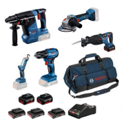 Bosch GBH 187-LI + GWS 18V-8 + GSR 185-LI + GSA 185-LI + GLI 18V-300