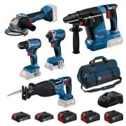 Bosch GBH 18V-24 C + GWS 18V-8 + GSR 18V-45 + GDR 18V-215 + GSA 185-LI