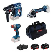 Bosch GBH 180-LI + GWS 18V-8 + GDX 18V-285