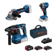 Bosch GBH 18V-22 + GWS 18V-8 + GDR 18V-215