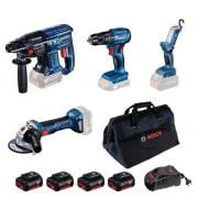 Bosch GBH 180-LI + GWS 180-LI + GSB 185-LI + GLI 18V-300