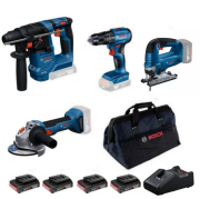 Bosch GBH 18V-18 + GWS 18V-8 + GSB 185-LI + GST 185-LI