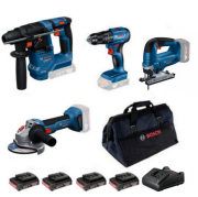 Bosch GBH 18V-18 + GWS 18V-8 + GSB 185-LI + GST 185-LI
