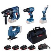 Bosch GBH 180-LI + GSB 185-LI + GST 183-LI + GLI 18V-300