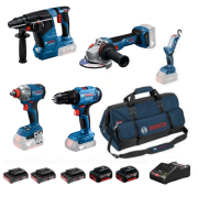 Bosch GBH 18V-24 C + GWS 18V-11 + GSB 183-LI + GDX 18V-285 + GLI 18V-300