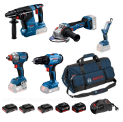 Bosch GBH 18V-24 C + GWS 18V-11 + GSB 183-LI + GDX 18V-285 + GLI 18V-300