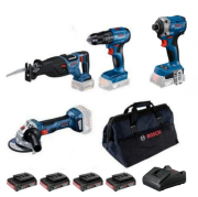 Bosch GWS 18V-8 + GSB 185-LI + GDR 18V-215 + GSA 185-LI