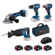 Bosch GWS 18V-11 S + GSB 18V-45 + GDX 18V-285 + GSA 185-LI