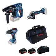 Bosch GBH 180-LI + GWS 18V-8 + GSR 18V-50