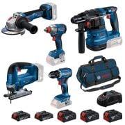 Bosch GBH 185-LI + GWS 18V-11 S + GSR 18V-45 + GDX 18V-285 + GST 185-LI