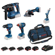 Bosch GBH 185-LI + GWS 18V-8 + GSR 185-LI + GDX 18V-285 + GLI 18V-300