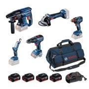 Bosch GBH 180-LI + GWS 180-LI + GSR 18V-50 + GDX 18V-200 + GLI 18V-300