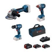 Bosch GWS 18V-8 + GSB 18V-45 + GDX 18V-285