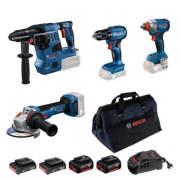Bosch GBH 18V-28 C + GWS 18V-11 + GSR 185-LI + GDX 18V-285