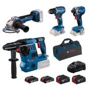 Bosch GBH 18V-28 C + GWS 18V-11 S + GSR 18V-45 + GDR 18V-215