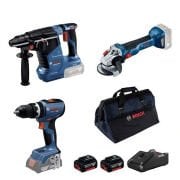 Bosch GBH 187-LI + GWS 18V-10 + GSB 18V-65
