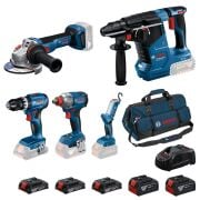 Bosch GBH 18V-24 C + GWS 18V-11 S + GSB 18V-45 + GDX 18V-285 + GLI 18V-300