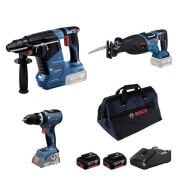 Bosch GBH 18V-24 C + GSB 18V-65 + GSA 185-LI