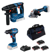 Bosch GBH 18V-18 + GWS 18V-8 + GSR 185-LI