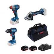 Bosch GWS 18V-8 + GSR 185-LI + GDX 18V-285
