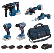 Bosch GBH 18V-24 C + GWS 18V-8 + GSR 18V-45 + GDR 18V-215 + GSA 18V-24