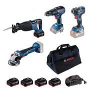 Bosch GWS 18V-10 + GSB 18V-50 + GDR 18V-200 + GSA 185-LI
