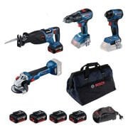 Bosch GWS 18V-10 + GSB 18V-50 + GDR 18V-220 + GSA 185-LI