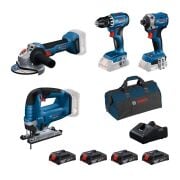 Bosch GWS 18V-8 + GSR 18V-45 + GDR 18V-215 + GST 185-LI