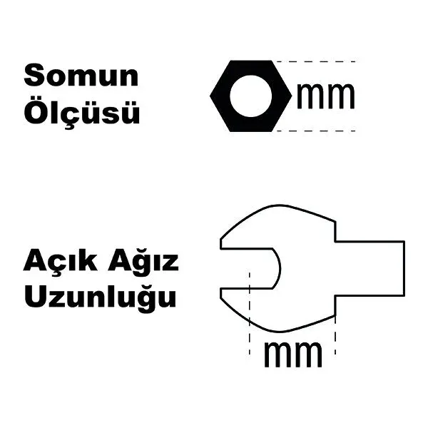 Ceta Form Açık Ağız Tork Anahtarı Ucu