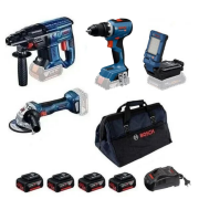 Bosch GBH 180-LI + GWS 18V-8 + GSR 18V-65 + GLI 18V-800