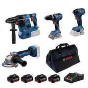 Bosch GBH 18V-28 C + GWS 18V-11 + GSB 18V-65 + GDR 18V-220 C