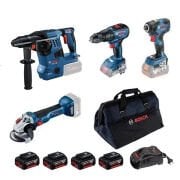 Bosch GBH 18V-28 C + GWS 18V-10 + GSB 18V-50 + GDR 18V-200