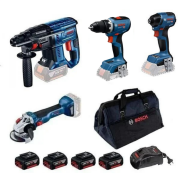 Bosch GBH 180-LI + GWS 18V-10 + GSR 18V-65 + GDR 18V-220