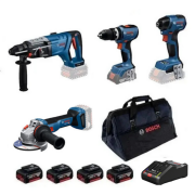 Bosch GBH 18V-28 D + GWS 18V-11 + GSB 18V-65 + GDR 18V-220 C