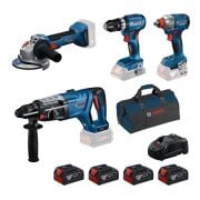 Bosch GBH 18V-28 D + GWS 18V-8 + GSB 18V-45 + GDX 18V-285