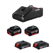 Bosch Şarj Seti GAL 18V-40 + 5 Ah x 2 adet + 2 Ah x 2 adet