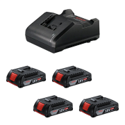 Bosch Şarj Seti GAL 18V-20 + GBA 18V 2.0 Ah x 4 adet