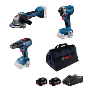 Bosch GWS 18V-8 + GSB 18V-45 + GDR 18V-215