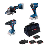 Bosch GWS 18V-8 + GSB 18V-45 + GDR 18V-215