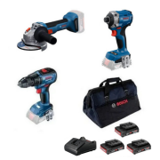 Bosch GWS 18V-8 + GSB 18V-45 + GDR 18V-215