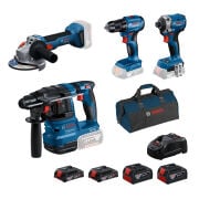 Bosch GBH 18V-22 + GWS 18V-8 + GSR 185-LI + GDR 18V-215