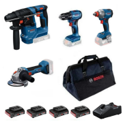 Bosch GBH 18V-18 + GWS 18V-8 + GSR 185-LI + GDX 18V-285