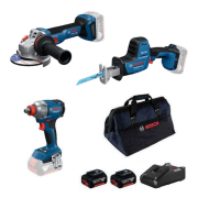 Bosch GWS 18V-11 + GDX 18V-285 + GSA 18V-24