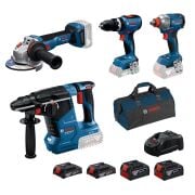 Bosch GBH 18V-24 C + GWS 18V-11 S + GSB 18V-65 + GDX 18V-285
