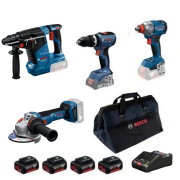 Bosch GBH 18V-24 C + GWS 18V-11 S + GSB 18V-65 + GDX 18V-285