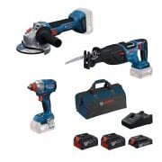 Bosch GWS 18V-8 + GDX 18V-285 + GSA 185-LI